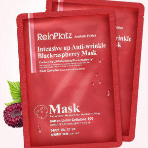 Reinplatz – Intensive Anti-wrinkle Black raspberry Essence  Sheet Mask(10 pcs)